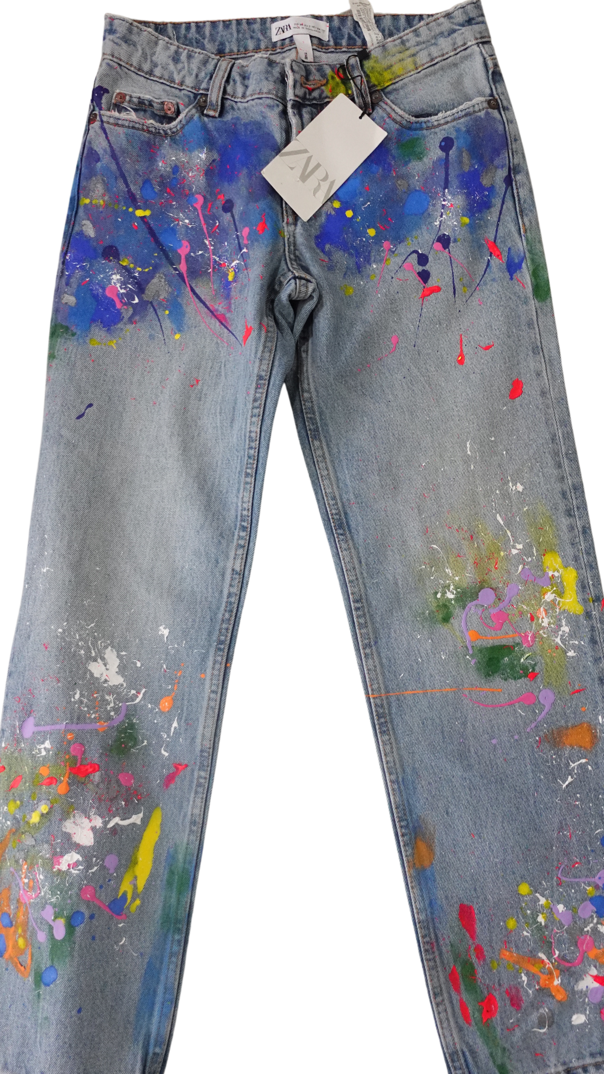 Splatter Paint Zara Jeans