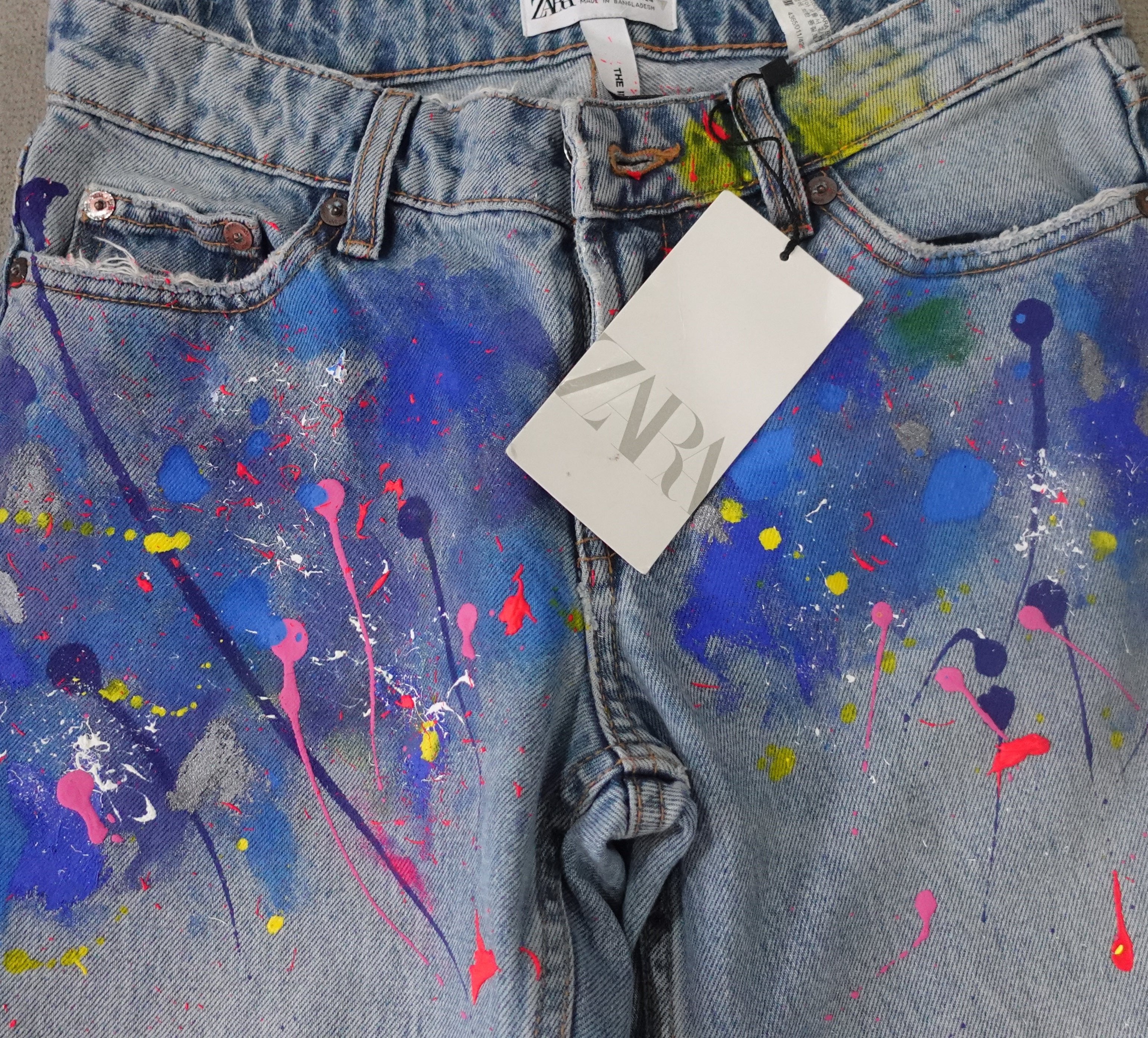 Splatter Paint Zara Jeans
